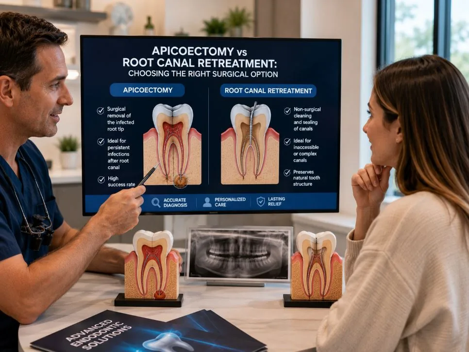 Apicoectomy vs Root Canal Retreatment: Choosing the Right Surgical Option