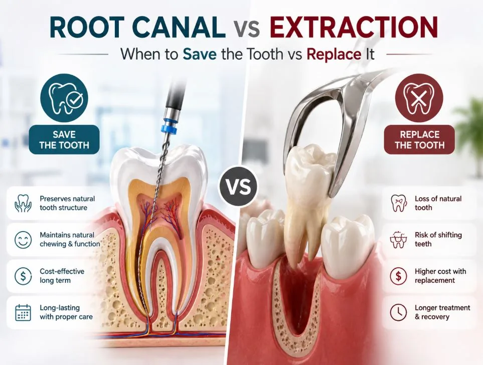 Root Canal vs Extraction: When to Save the Tooth vs Replace It